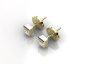 Gold 0.50ct EPBY03 earrings birds eye view