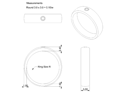 Wedding rings WGDW02 CAD 