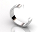 flat profile mens wedding rings WGP03 image two